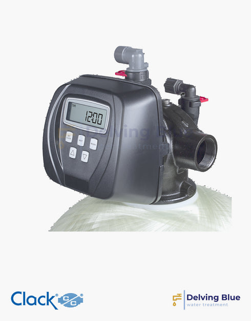 WS1,5PCI-FIL Plastic Downflow Filter Less Meter With Mixing Valve DLFC, Adapter & Top Distributor